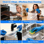 Palksky Oven Rack Cleaning Bags, Heavy Duty No Scrub Oven Rack Cleaning Bags, Reusable Leak-Resistant PE Bags for Deep Soaking Grill Grates, BBQ Racks, No Cleaner Included, 3 Pack(15.7''*23.7'')