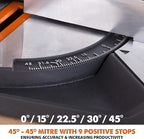 Evolution Power Tools R210CMS Compound Miter Saw, 8-1/4" Multi-Material Cutting TCT Blade Included Cuts Wood Metal Plastic & More, 45° - 45° Degree Miter & 45˚ Degree Bevel Angles, 1200W, 8-1/4"