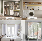 1.3 Inch Diameter Closet Rods for Hanging Clothes 17-51 Inch Adjustable, Metal Heavy Duty Closet Pole, Gold Closet Bar for Hanging Clothes, Suitable for Closet, Wardrobes, Bathroom, Windows