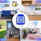 Indoor Bug Zapper Plug in Electronic Mosquito Zapper Fly Zapper Lamp for Bug Insect Trap for Home, Bedroom, Living Room, Office Indoor Use, Pack of 6, Blue ﻿