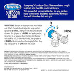 Sprayway Outdoor Glass Cleaner, 32oz | Streak-Free Shine, Foaming Action | Ideal for Windows, Patio Doors, and Outdoor Glass Surfaces