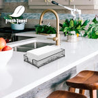 200-count Fresh Towel Disposable Linen-Feel Cloth-Like Guest Hand Towels (12"x16.5") for Bathroom, Kitchen, Party, Wedding, Restaurant or Events| Soft and Absorbent Disposable Napkins