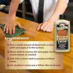 Parker & Bailey Kitchen Cabinet Cream, Multi Surface Cleaner & Furniture Cleaner, Quick Shine Wood Restorer & Protector for Cabinets, Tables & Surfaces, Renews & Restores a Finish for Wood, 16oz