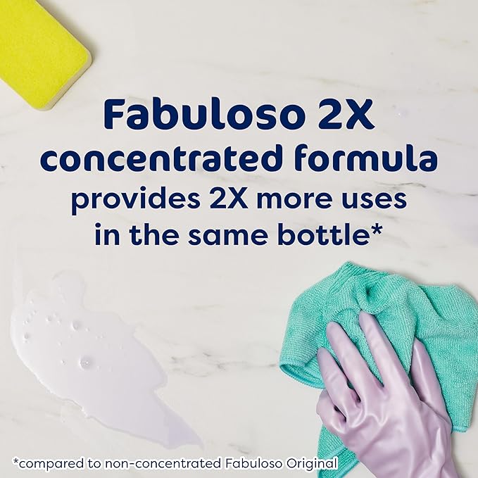 Fabuloso Multi-Purpose Cleaner, 2X Concentrated Formula, Floor Cleaner, Pineapple Scent, 56 fl oz