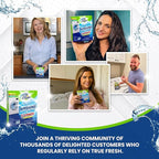True Fresh Washing Machine Cleaner Descaler 15 Pack Tablets, Deep Cleaning Deodorizer for HE Front & Top Load Washers, Eliminates Odor Buildup Residue Grime, Cleans Drum Pump Valve Hoses Septic Safe