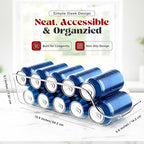 Utopia Kitchen Soda Can Organizer and Dispenser for Refrigerator/Pantry - Durable Can Storage Organizer Fridge & Kitchen Organization - (Clear, Set of 4)