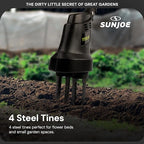 Sun Joe Cordless Garden Claw Tiller & Cultivator with 4-Tine Steel Blades, Battery & Charger, 3.6 Inch, 24V, 150W Motor - Heavy-Duty Tilling Machine for Lawn, Yard, and Gardening Care, 24V-CTLR-LTE