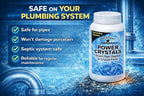 Black Swan 09175 Power Crystals Drain Opener, 1 lb (16 oz) - Heavy Duty Crystal Formula for Cleaning Clogged Drain Pipes Due to Grease, Food Scraps - Safe for Plumbing & Septic Systems