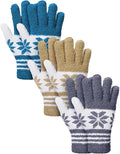Patelai 3 Pairs Microfiber Plant Dusting Gloves Leaf Cleaning Gloves for Indoor Plants, Blinds, Furniture, House (Gray,Dark Blue,Khaki,White,Large)