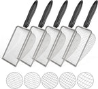 5pcs Soil Sifter Set for Gardening – Includes 2mm/2.8mm/3.8mm/4.3mm/5mm Garden Sifter for Soil, Handheld Compost Sifter for Dirt，Rocks, Heavy-Duty Shovel for Soil, Compost Sifting
