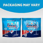 Finish Power Dishwasher Pods, No Pre-Rinse Dishwasher Detergent Soap For Deep Clean & Shine with Degreasing Power, 43 Count