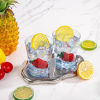 DaYammi 100 Pack Blue Plastic Cups 10 oz Disposable Cups Tumblers, Elegant Blue Glitter Party Drinking Cup Perfect for Wedding, Fancy Disposable Cup Plastic Cocktail Glasses Wine Glasses for Party