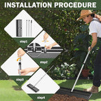 Lawn Leveling Rake 30x10 inch, Lawn Leveler Tool with Stainless Steel, 80" Extended Handle, Heavy-Duty for Garden, Golf Course, and Farm
