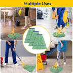 Matthew Cleaning Heavy Duty Mop Head Commercial Replacement for General and Floor Cleaning , Wet Industrial Blue Cotton Looped End String Head Refill (Pack of 3) Green
