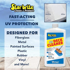 STAR BRITE Non-Skid Deck Cleaner & Protectant Ultimate Boat Deck Wash - Protects Against Future Stains & UV - Ideal for Fiberglass, Vinyl, Plastic, Painted & Metal Surfaces