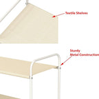Simple Houseware 3-Tier Closet Storage with 2 Drawers, Beige