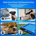Compressed Air Duster-150000RPM Super Power Electric Duster, 3-Gear Turbo Fan，Rechargeable Cordless Air Blower with，for Snow, Leaves, Computer, Keyboard, Outdoor, House and Car Cleaning