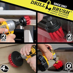 Outdoor Cleaning Supplies - Fountain and Patio Cleaning Brushes - Fire Pit - Scrub Brushes - Concrete Brush - Grout Cleaner - Granite Scrubbing Tool - Headstone Restoration Kit - Garden Statues Brush