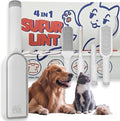 SufurLint 4 in 1 Multi - Pet Hair Lint roller Brush - Lint Remover tool - Cat Dog Hair Removal, Furniture, Carpet rake, rug, Clothes, Car Seat cleaning - fur Remover cleaner, mini rollers, magic brush