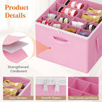 Lifewit 6 Pack Shoe Storage Organizer for Closet, Large Shoe Box Storage Containers with Clear Cover, Foldable Storage Bins Fit for Boots Fits 72-96 Pairs (Each 12-16 Pairs) Pink