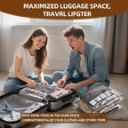 12 Pack Travel Vacuum Bags for Clothing,Compression Seal Packing Cubes for Suitcase Backpack,Vacuum Seal Bags for Clothing,Carry-on Size Space Saver Storage Bags 80% for Travel & Home(No pump)