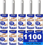 BAILALIBO Lint Rollers for Pet Hair Extra Sticky, 1100 Sheets Mega Value Set, Lint Remover for Clothes, Couch, Carpet, Dog & Cat, Furniture, Mini Travel Refills, for Daily Cleaning Tool