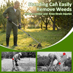 Weed Puller Tool with Long Handle - Adjustable Length Manual Weeder Remover Tool, 2 in 1 Hand Weed Rake and Garden Hoe for Gardening, Uprooting Weeding Tool for Yard, Lawn, Patio, Garden