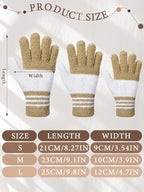 Patelai 3 Pairs Microfiber Plant Dusting Gloves Leaf Cleaning Gloves for Indoor Plants, Blinds, Furniture, House (Dark Blue,Gray,Khaki,White,Medium)