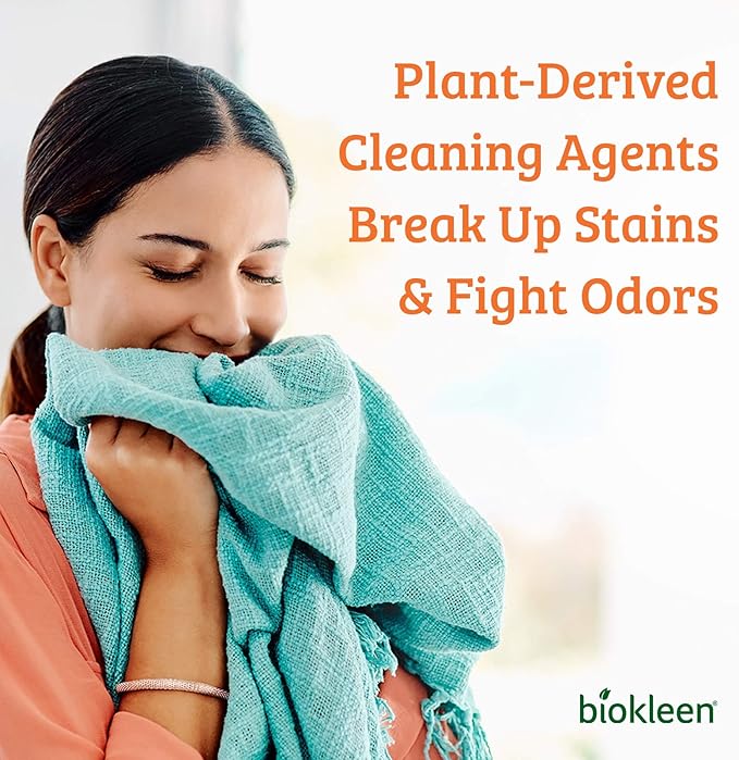 Biokleen Natural Laundry Detergent - 128 HE Loads - Liquid, Concentrated, Eco-Friendly, Non-Toxic, Plant-Based, No Artificial Fragrance or Preservatives, Citrus Essence