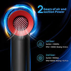 2-in-1 Compressed Air Duster and Mini Vacuum Cleaner with 150000 High RPM - Powerful Brushless Motor for Desktop, Keyboards, Laptop, Dryer and Electronics