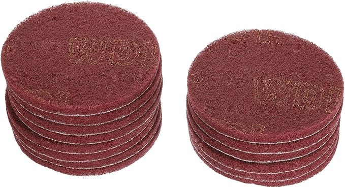 uxcell 5 Inch Scrubber Scouring Pads Drill Scuffing Disc Hoop and Loop Surface Conditioning Disc 14pcs