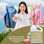 Worldwide Nutrition Bundle Compatible with Tyler Candle Company Glamorous Wash High Maintenance Scent Fine Laundry Liquid Detergent - Hand and Machine Washable - 1 Gal (3.78 L) Container with Keychain