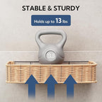 GRANNY SAYS Shower Caddy Hanging, 2 Pack Bathroom Shelves for Shower, Waterproof Shower Shelf for Inside Shower, Shower Shelves for Organization and Storage, Wicker Shower Rack for Home Decor, Natural