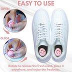 Air Jungles Shoe Deodorizer Balls 12 Ct, Honey Peach Scent, Odor Remover Balls for Sneakers, Gym Bags, Lockers, Closets, Hampers, and Drawers, Essential Oil Provides Natural Freshness