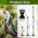 Weed Puller Tool with Long Handle - 44" Heavy Duty Manual Weeder & Garden Hoe, 2 in 1 Uprooting Tool for Yard, Lawn, Flower Bed, and Patio, Durable Weed Remover for Gardening (44")