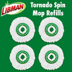 Libman Tornado Spin Mop Refills - Case of 4