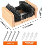 Boot Scrubber Wooden Boot Brush, Shoe Cleaner Brush for Outdoor Mud & Dirt-9.13 * 6.14 * 4.07in Shoe Cleaning Brush
