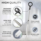 Heavy Duty Cleaning Brushes Set of 8 - Extra Long Straw Cleaners for Metal and Plastic Reusable Drinking Straws, to Clean Small Spaces, Sippy Cups, Water Bottles - Sturdy Hard Brush Bristles
