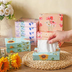TaoBary 24 Packs Flower Small Boxes of Tissues Car Facial Tissue Boxes Disposable Tissue Packs Cube Facial Tissues 2 Ply 960 Sheets for Holiday Party Bathroom Office Floral Home Decor