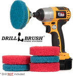 Cordless Drill Attachment - Scrub - Scour- Drill Pads - Hard Water Stain Remover - Soap Scum - Mold - Mildew - Mineral - Rust - Calcium - Limescale - Acid Rain - Pool Tile - Granite - Shower Doors