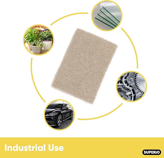 Natural Scouring Pad Non-Scratch Sisal Plant Based Scrubber Cleaning Scrub Pads, Eco-Friendly Reusable Kitchen Scrubbing Pad Pack of 21, by Superio