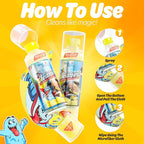 Travel Spray Bottle With Microfiber Cap - All Purpose Cleaner - Lemon (2 Pack)