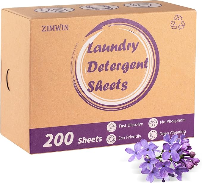 Laundry Detergent Sheets, 200 Sheets Lavender Laundry Soap Strips - No Plastic Jug Travel Portable Liquidless Washing Supplies Eco-Friendly Hypoallergenic - 200 Loads