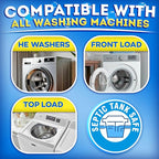 Washing Machine Cleaner Tablets for Pet Owners PRO – Front & Top Load HE Washers – 28 Tablets 1-Year Supply – Breaks Down Pet Hair Eliminates Odors & Buildup – Septic Safe Extra-Strength Deep Clean
