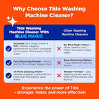 Tide Washing Machine Cleaner 52 Week Supply with Oxi for Front and Top Loader Washer Machines, Deep Cleaning Residue & Odor Eliminator, 12 Month Supply (Packaging May Vary)