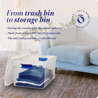 HOMZ 2-Pack Latching Lid, Large Clear Plastic Storage Bins with Lids, 66 Quart, Blue Latch - Stackable Container Boxes for Home, Bathroom, and Office Organization