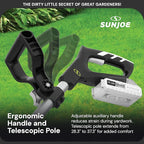 Sun Joe 24V-TLR-LTE 24-Volt Amp Cordless Garden Tiller + Cultivator, Kit (w/2.0-Ah Battery + Quick Charger)