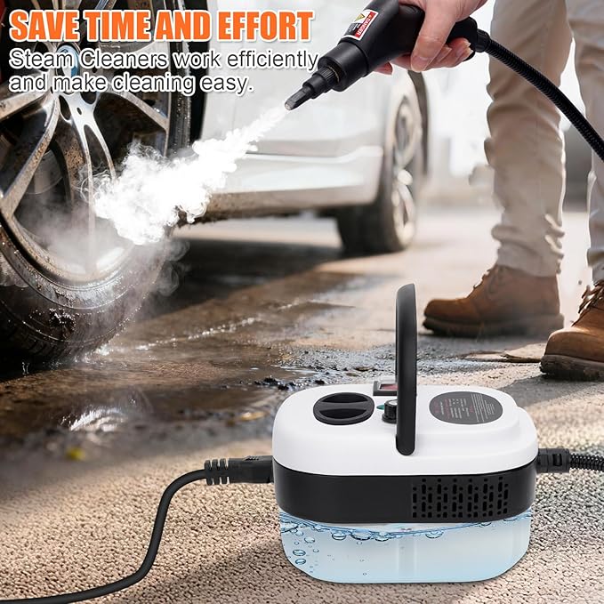 7 in 1 Steam Cleaner 2500W High Pressure Steamer for Cleaning, Car Steamer Handheld Steam Cleaner for Home Use, Hardwood Floor Steam Cleaner for Upholstery, Kitchen, Bathroom, Grout
