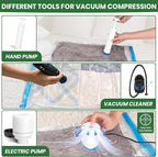 Vacuum Storage Bags,30Pack Vacuum Seal Bags for Clothing,Travel,Clothes,Comforters,Blankets,Pillows-6 Jumbo+6 Large+6 Medium+6 Small+6 Roll Up Space Saving Bag Hand Pump Included