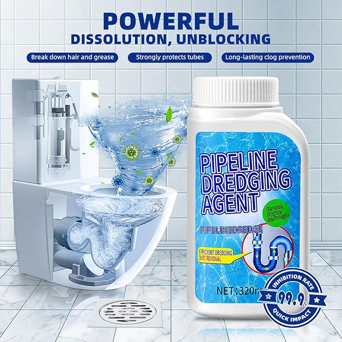 3pcs Drain Clog Remover, Pipeline Dredging Agent, Powerful Quick Cleaning Drain Toilet Cleaner Tool, Unclog Toilet Clog And Kitchen Sink Pipe Unblocker Powder